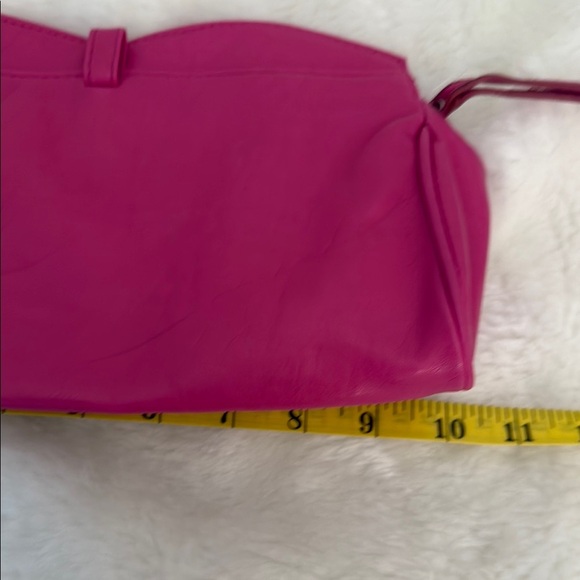 Bold Pink Clutch Wristlet with Structured Design - Picture 7 of 10